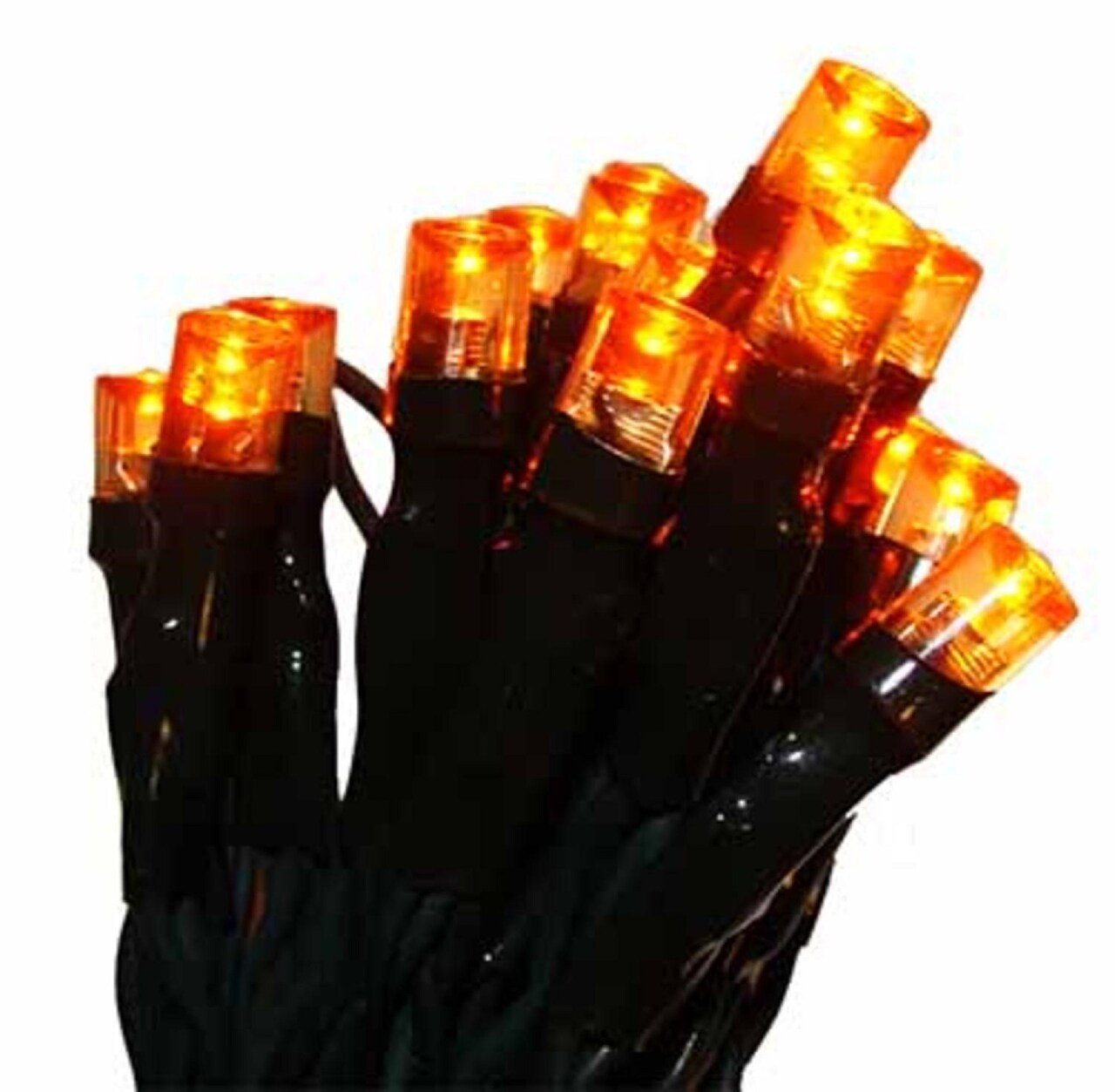 Sienna LED Mini Wide Angle Mini Christmas Lights - Amber - 6.25' Green Wire - 20ct